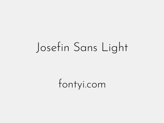 Josefin Sans Light