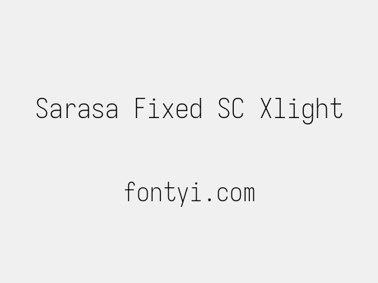 Sarasa Fixed SC Xlight