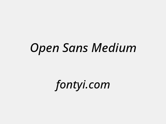 Open Sans Medium