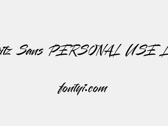 Mauritz Sans PERSONAL USE Light It