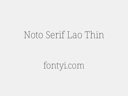 Noto Serif Lao Thin