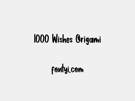 1000 Wishes Origami