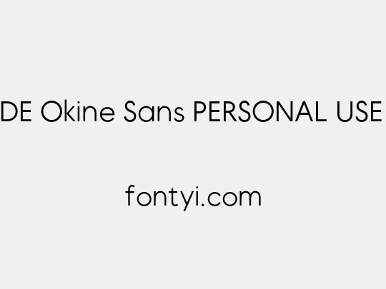 MADE Okine Sans PERSONAL USE Light