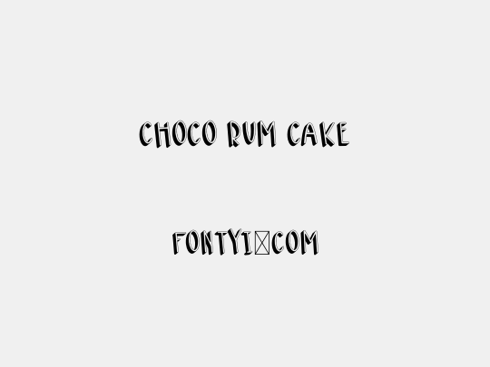 CHOCO RUM CAKE