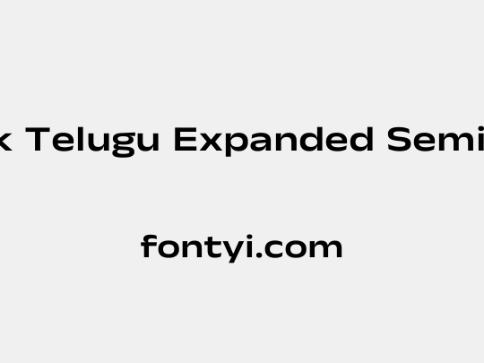 Anek Telugu Expanded SemiBold