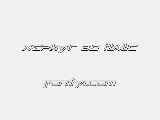 Xephyr 3D Italic