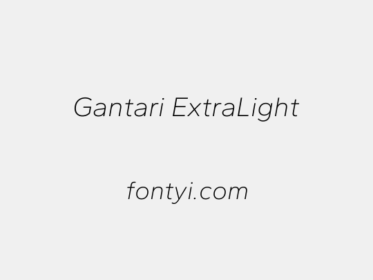 Gantari ExtraLight