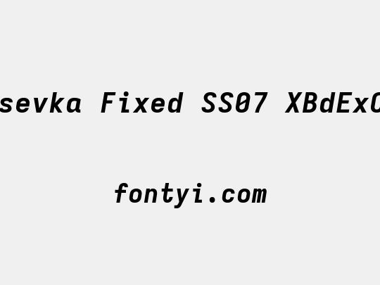Iosevka Fixed SS07 XBdExObl