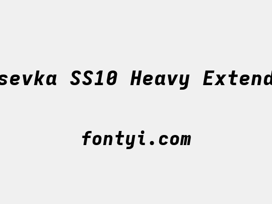 Iosevka SS10 Heavy Extended