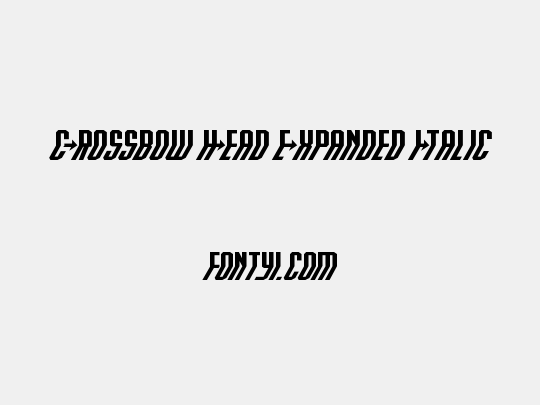Crossbow Head Expanded Italic