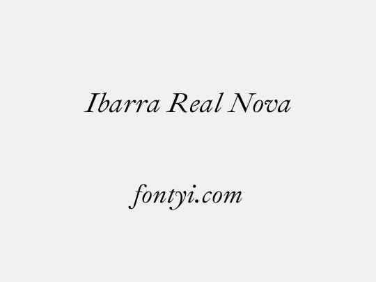 Ibarra Real Nova
