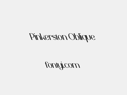 Pinkerston Oblique