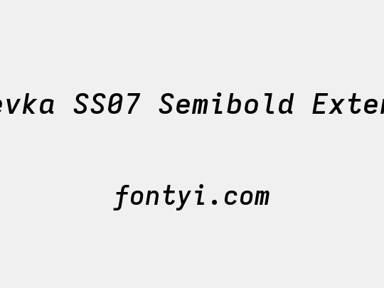 Iosevka SS07 Semibold Extended