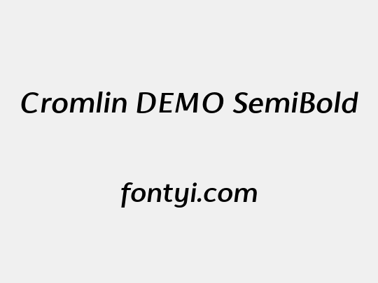 Cromlin DEMO SemiBold