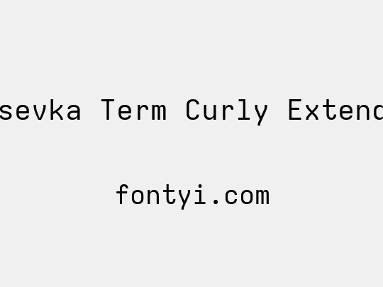 Iosevka Term Curly Extended