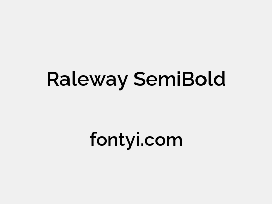 Raleway SemiBold