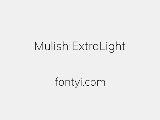 Mulish ExtraLight