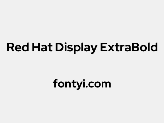 Red Hat Display ExtraBold