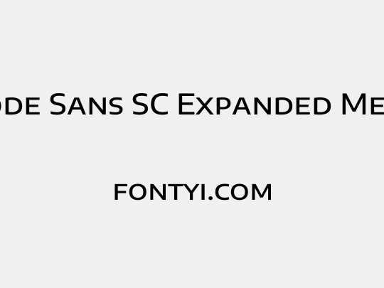 Encode Sans SC Expanded Medium