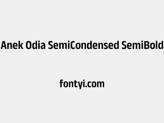 Anek Odia SemiCondensed SemiBold