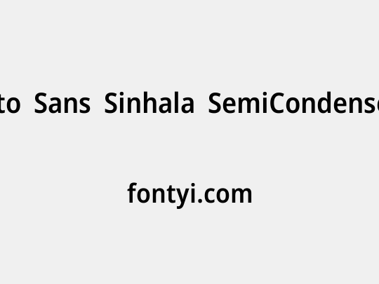 Noto Sans Sinhala SemiCondensed SemiBold