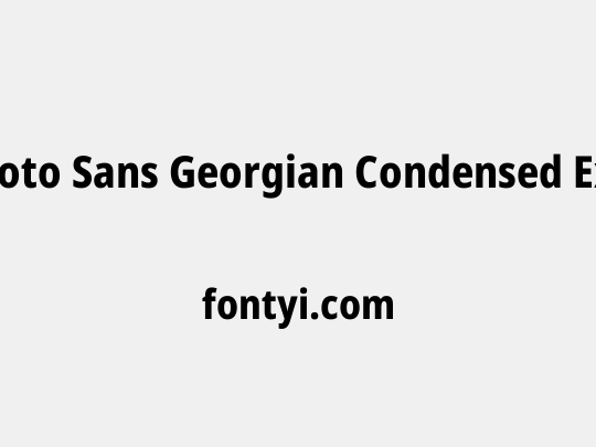 Noto Sans Georgian Condensed ExtraBold