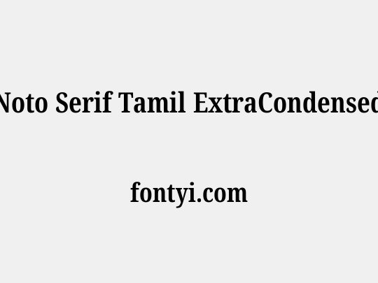Noto Serif Tamil ExtraCondensed