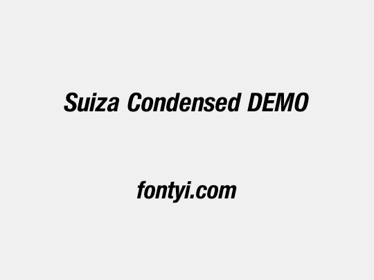 Suiza Condensed DEMO