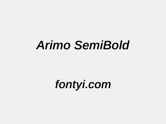Arimo SemiBold