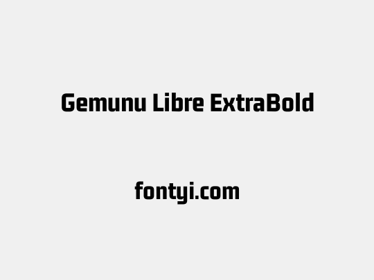 Gemunu Libre ExtraBold