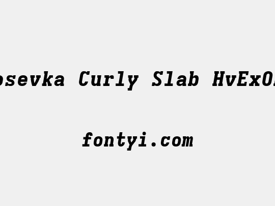 Iosevka Curly Slab HvExObl