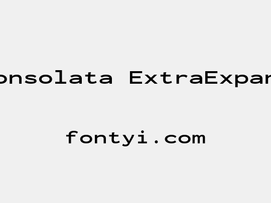 Inconsolata ExtraExpanded
