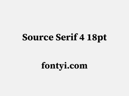 Source Serif 4 18pt