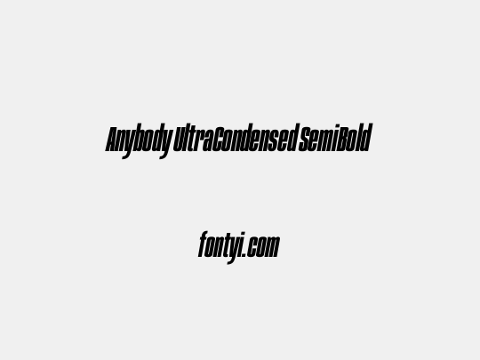 Anybody UltraCondensed SemiBold