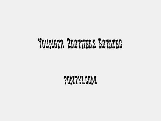 Younger Brothers Rotated