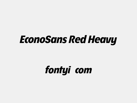 EconoSans Red Heavy