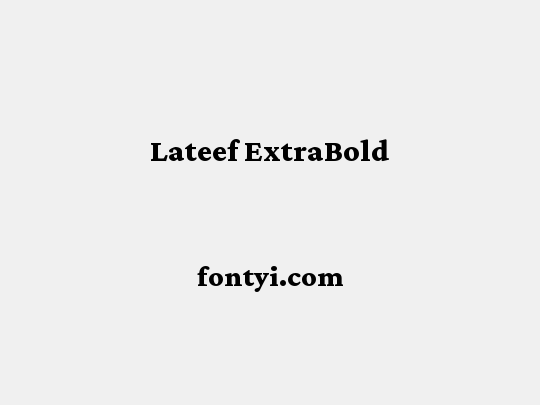 Lateef ExtraBold