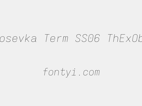 Iosevka Term SS06 ThExObl