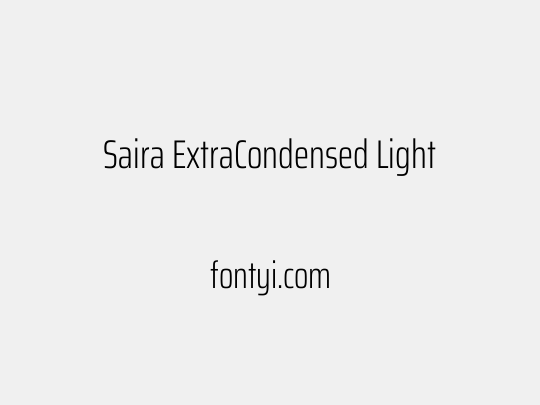 Saira ExtraCondensed Light