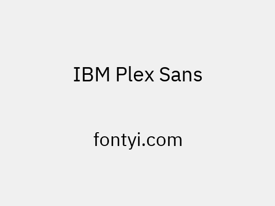 IBM Plex Sans