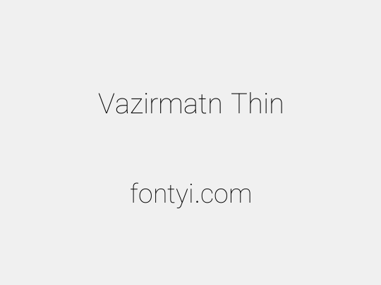 Vazirmatn Thin