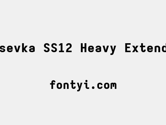 Iosevka SS12 Heavy Extended