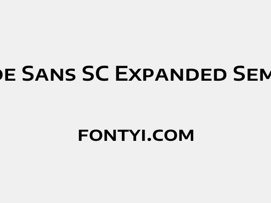 Encode Sans SC Expanded SemiBold