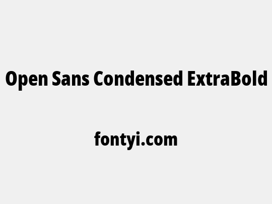Open Sans Condensed ExtraBold