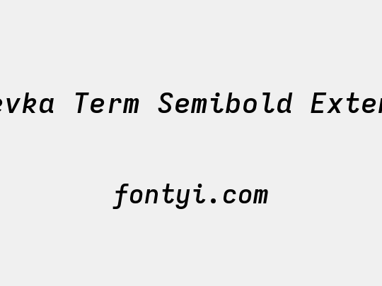Iosevka Term Semibold Extended