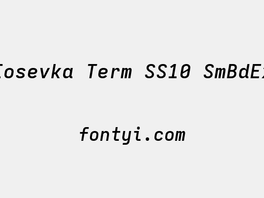 Iosevka Term SS10 SmBdEx