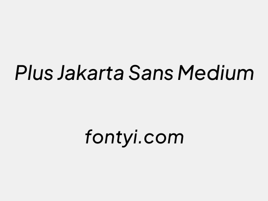 Plus Jakarta Sans Medium