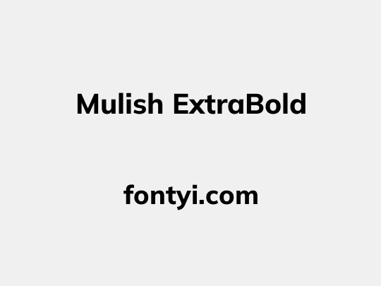Mulish ExtraBold