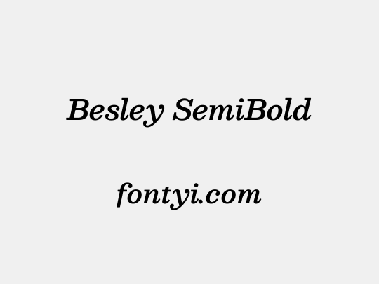 Besley SemiBold