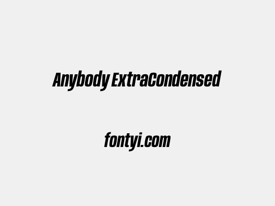 Anybody ExtraCondensed